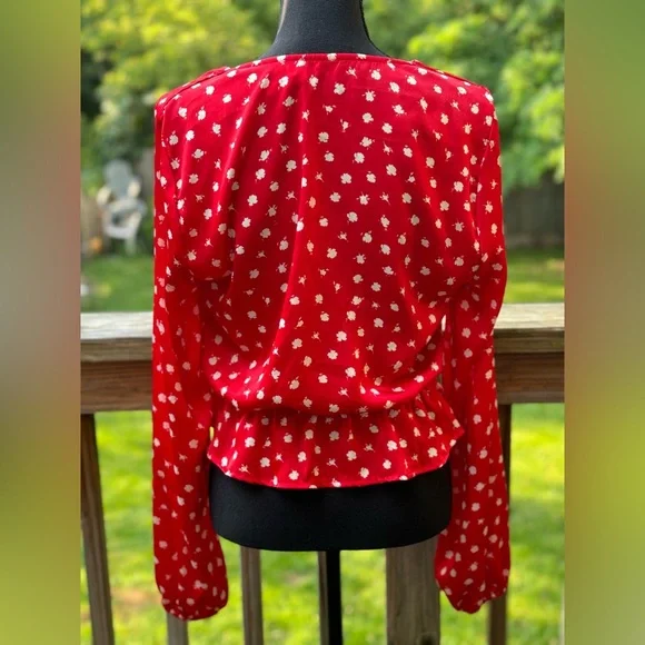 Show Me Your MuMu Richie Top Red Floral Revolve - Picture 2 of 7